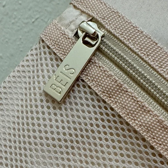 BEIS Hard Shell Suitcase carry on roller in beige/black $268+tax = $290 - Picture 6 of 17